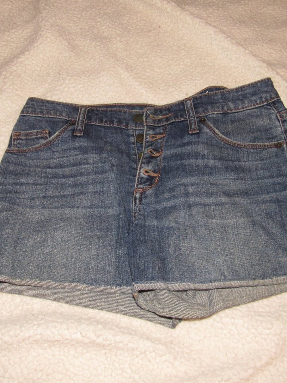 Universal Thread High Rise Stretch Button Fly 5 Pocket Denim Shorts Size 0/25R